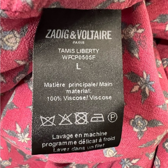 Zadig & Voltaire Tamis Liberty Floral-print Button-down Shirt Size Large - Picture 13 of 14